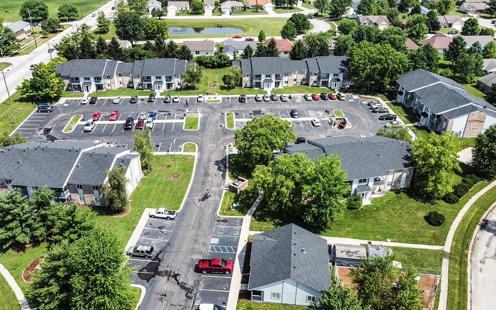 Springbrook Apartments aerial, Frankfort, Indiana